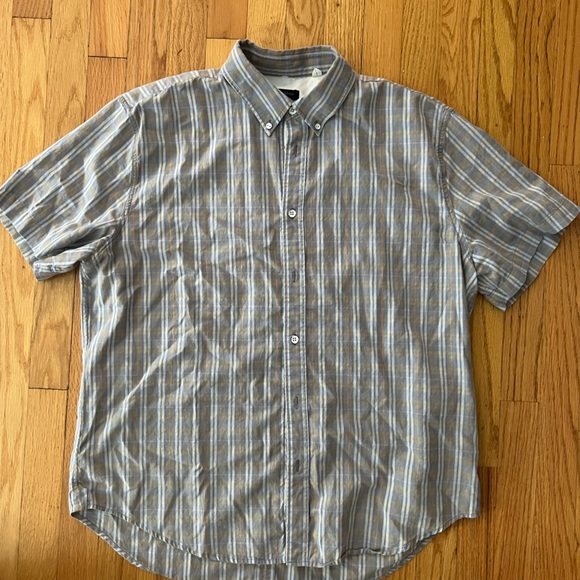 Rag & bone slim fit plaid short sleeve button up - Picture 2 of 3